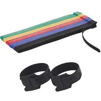 NBTORCH 12 Inch Multi-Colour Cable Ties 50 PCS Reusable Fastening Cable Straps Adjustable Hook & Loop Organizer Straps Cords Management for Home, Office and Data Centers