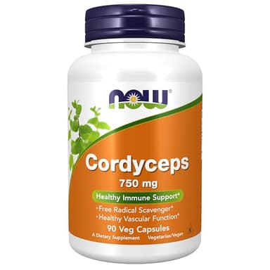 NOW Foods Supplements, Cordyceps (Cordyceps sinensis)750 mg, Healthy Immune Support*, 90 Veg Capsules