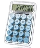 Mr. Pen- Mechanical Switch Calculator, 10 Digits, Blue Calculator, Transparent Body, Large LCD Display, Big Buttons Mechanical Calculator Desktop Calculator, Cute Calculator, Aesthetic Calculator