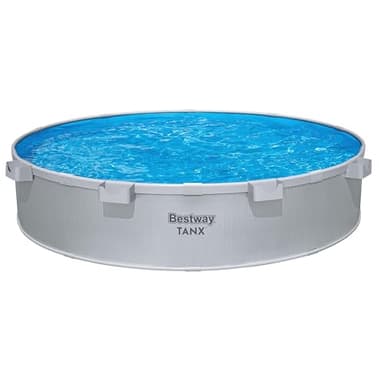 Bestway TANX 10' x 24" Round Above Ground Stock Tank Pool, All-in-One Set