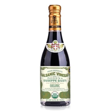 Giusti Organic Balsamic Vinegar of Modena IGP – Matured & Balanced Authentic Italian Aceto Balsamico di Modena IGP, 1 Silver Medal, Made in Italy – 8.45 fl oz (250 ml) - Pack of 1