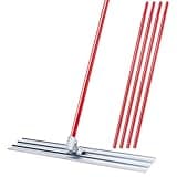 GarveeTech Bull Float Concrete Tools, 48x8" Square Edge Bull Floats Magnesium Blade with 4 Extension Handles, Bull Float Concrete Finishing Tool