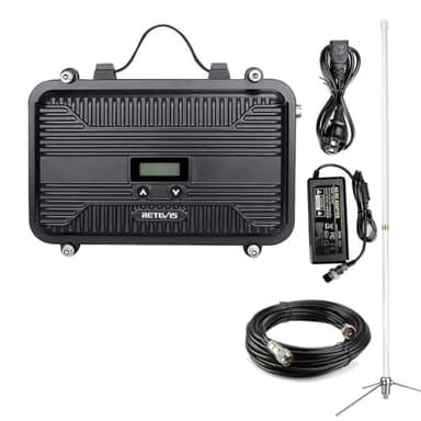 Retevis RT97S GMRS Base Station, RT97 Upgraded Version, Portable Radio Repeater, Long Range Full Duplex Mobile Repeater, Compatible with Raspberry Pi, for Emergency, Warehouse and Logistics(1 Pack)