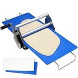 Compact Dough Sheeter (12") - Dual Boards, 0-17.5mm Adjustable, Stainless Steel Manual Dough Sheeter for Home, Easy Cleaing