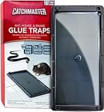 Catchmaster Rat, Snake and Mouse Traps 10Pk, Large Bulk Glue Rat Traps for Home, Pre-Scented Adhesive Plastic Tray for Inside House, Snake, Mice, & Spider Catcher, Pet Safe Pest Control