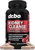 Kidney Cleanse Detox Support Supplement - Natural Cranberry, Juniper Berries, Buchu & Uva Ursi Extract to Support Kidneys, Bladder & Urinary Tract Health Supplements - Herbal Renal Blend Formula Pills