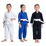 JUST YEARN Kids BJJ GI, Youth IBJJF Children’s Students Brazilian Jiujitsu Gi kimono Pre-washed Fabric Belt Not Included.
