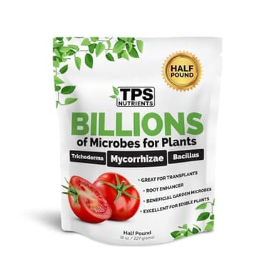 TPS Nutrients Billions - Mycorrhizal Fungi Root Inoculant for Plants - Water-Soluble with Mycorrhizae, Bacteria & Trichoderma, 8 oz (1/2 Pound)
