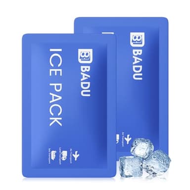 TSA Approved Ice Packs for Travel, Pack of 2 (190g Each), Reusable Large Ice Packs Suitable for Most Insulin Cooler Travel Cases, Retention for 8-24 Hours