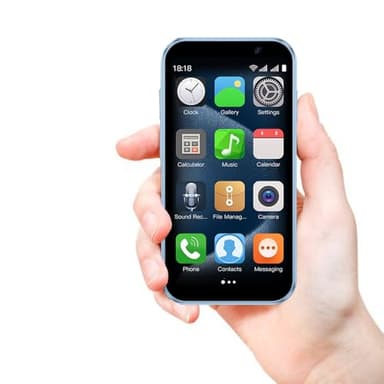 IBOZOU Mini 3G Smartphone Unlocked, 3.0" HD Android Dual Sim Quad Core Face ID Mini Premium Child Small Cell Phone World's Smallest Student Pocket Cellphone, 2+16GB Light Blue