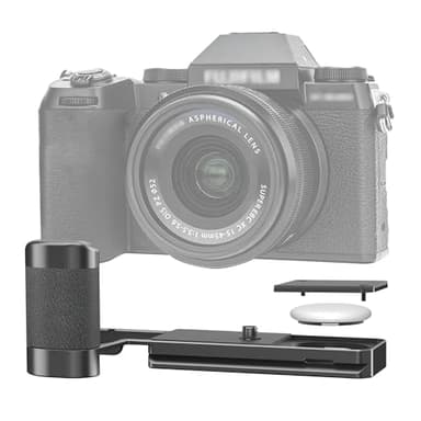 Metal Hand Grip L Bracket for Fujifilm X-S20 Camera,XS20 X-S20 Handgrip Holder with Built-in Quick Release Plate for AirTag & Arca Swiss Type Tripod Mount,w/Battery Memory Card Compartment Opening