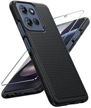 FNTCASE for Moto G-2026/2025 Phone Case: Moto G Play 2026/Moto G Power 2025 Case with Screen Protector Dual Layer Military Drop Protection Heavy Duty Shockproof Rugged Non Slip Cell Phone Cover, Black