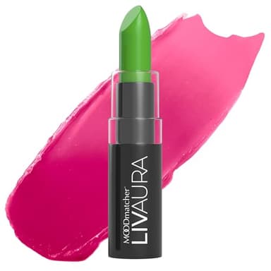 MOODmatcher LIVAURA Long Lasting Lipstick for Women – Color Changing Moisturizing Cream Lipsticks, Smudge Proof Lip Stick, Easy to Apply Lip Makeup, Made in USA (Green)