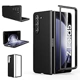 Foluu Slim Fit Case for Samsung Galaxy Z Fold 5 Case, with Front Built-in Screen Protector, Ultra Thin Matte PC Protective Cover for Samsung Galaxy Z Fold5 5G 2023 (Black)