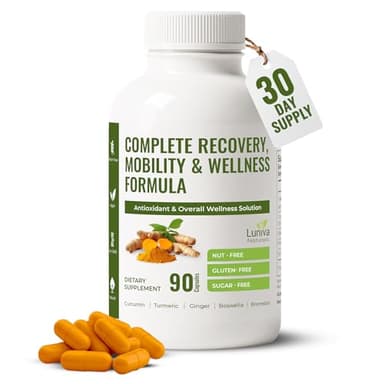 Turmeric Curcumin Supplement with Ginger, Boswellia, Bromelain & Black Pepper – High in Antioxidants – Supports Joint Health, Mobility & Recovery – Natural, Non-GMO, Third-Party Tested – 90 Capsules