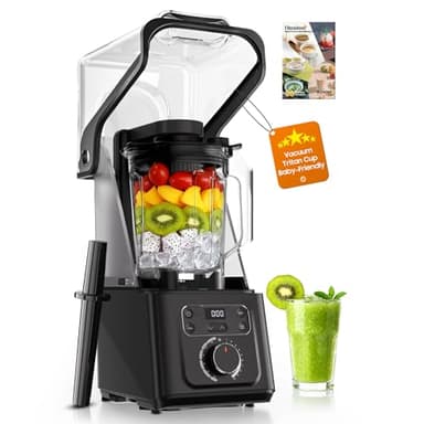 Professional Commercial Vacuum Blender with Quiet Shield, 2026 Upgraded 40000 RPM, 56oz Eastman Tritan Cup for Smoothie, Nut Milk, Hot Soup, Baby Food, Self-Clean, 5-Year Full Warranty