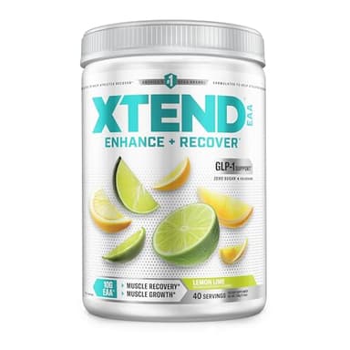 Xtend Scivation EAA + BCAA Powder | Muscle Recovery & Lean Muscle Growth | 9 Essential Amino Acids for Intra Workout or Post Workout Recovery | 10g EAAs Per 2 Servings | Lemon Lime 40 Servings