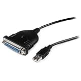 StarTech.com 6 ft / 2m USB to DB25 Parallel Printer Adapter Cable - 2 Meter USB to IEEE-1284 Printer Cable - USB A to DB25 M/F (ICUSB1284D25)
