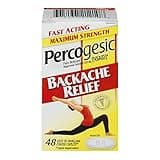 Percogesic Backache Relief Pain Reliever, Maximum Strength, 48 Tablets