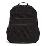 Vera Bradley Women's Microfiber XL Campus Backpack, Classic Black, One Size