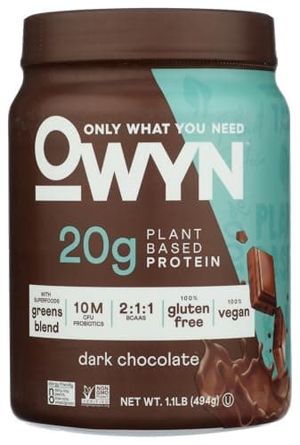 OWYN Only What You Need Plant-Based Protein Powder, Dark Chocolate, 1.17 lbs