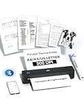 PRT Portable Printer Wireless for Travel, Inkless Bluetooth Compact Mobile Thermal Printer, Supports 8.5" X 11" US Letter, A4 A5, Compatible with iOS, Android, Laptop for Home Use, Office & Vehicles
