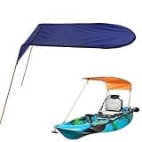 Sun Shade Canopy for Kayak Boat Canoe, Canopy for Single Person, Waterproof Sun Shade Awning Top Cover, Universal Awning Canopy with Storage Bag for Outdoor Fishing Tricycles Royal Blue