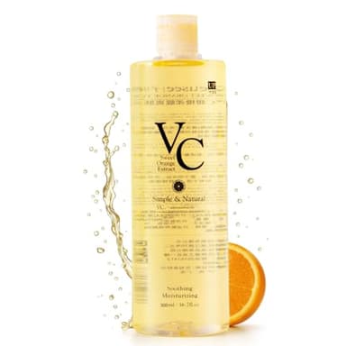 VC Toner,Moisturizing Face Toner Hydrating Facial Essences,Lightweight Face Moisturizer,Vitamin C & Sweet Orange Essence, Minimizes Pores & Soothes Dry Skin for All Types,300ml