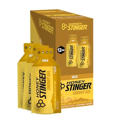 Honey Stinger Gold Energy Gel, Gluten Free & Caffeine Free, for Exercise, Running and Performance, Sports Nutrition for Home & Gym, Pre and Mid Workout, 12 Pack, 13.2 Ounce