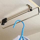 Clothes Rod for Closet Adjustable Retractable Closet Pull Out Rod Valet Rod Extending Rail Pull Out Hanger Closet Valet Rod Rail Sliding Telescopic Clothes Rod for Hanging Clothes(12 Inch/30 cm)