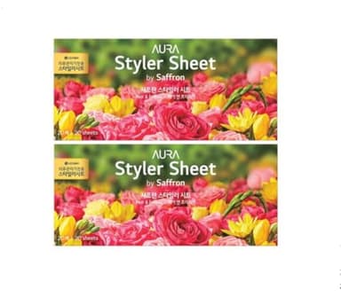LG Saffron Styler Aroma Sheets, Fabric Refresher, 20 Sheets x 2 Packs (2 Scents Available) (Pear & Freesia)