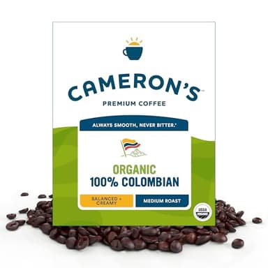Cameron's Coffee Roasted Whole Bean Coffee, Organic 100% Colombian, 4 Pound