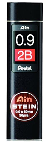 Pentel Ain Stein Mechanical Pencil Lead, 0.9mm 2B, 36 Leads (C279-2B)