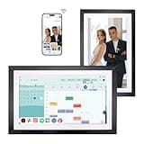 Changing 15.6" Wall Digital Calendar F16s丨Touchscreen Digital Picture Frame丨Chore Chart丨Google Calendar&Smart HomeHub&VoiceAssistant&PortableTV&MusicSpeaker丨Smart display丨Gift for Family (Walnut)