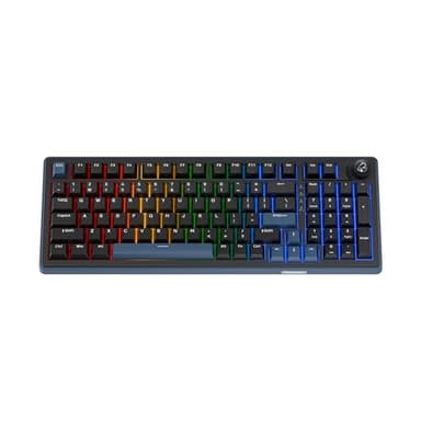 Ducky OK-M - 98% Wireless Mechanical Gaming Keyboard : Gasket-Mount Design, Hot-Swappable Switches, Five-Layer Acoustic Dampening, RGB, USB-C, 2.4Ghz, Bluetooth, Baby Switch