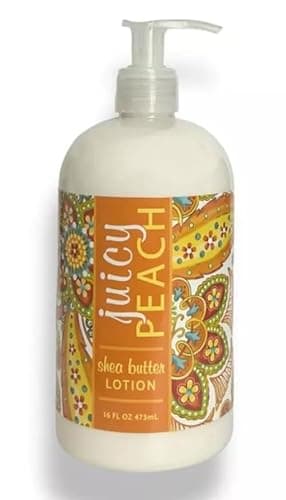 Greenwich Bay JUICY PEACH Scented Lotion with Shea Butter - Luxury Spa Botanical Collection - Beautiful Packaging - 16 Ounce Bottle