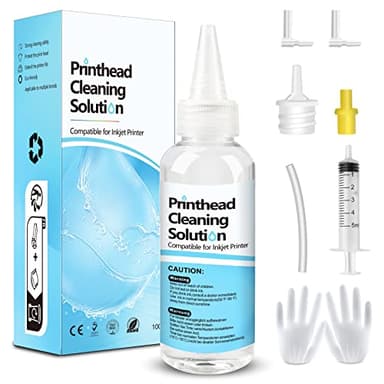 Printhead Cleaning Kits Inkjet Printers, Printer Cleaning Kit for Epson Ecotank Printers, Printer Cleaner Kit for HP, Inkjet Printers Head Cleaning Solution for Canon Pixma Print Head Liquid Nozzles