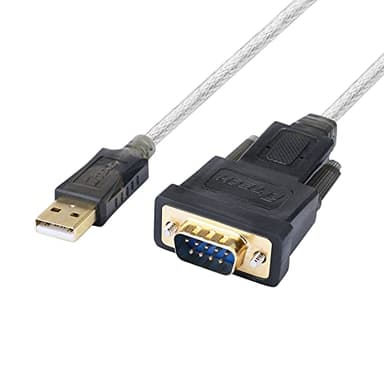 DTECH Serial Cable to USB Adapter DB9 Male RS232 Port Supports Windows 11 10 8 7 Mac (6 Feet, PL2303)