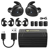 YHKEMA Electronic Shooting Earbuds Silencer 2.0 Bluetooth Ear Hearing Protection, NRR 28dB Earplug with Rechargeable Case, in-Ear Gun Sound Amplification Earbud for Shooting (Black)