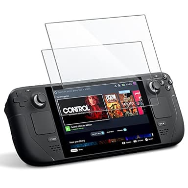 JETech Screen Protector for Steam Deck OLED 7.4-Inch (2023) and Steam Deck 7-Inch (2021&2022), 9H Tempered Glass Film, Anti-Scratch HD Clear, 2-Pack