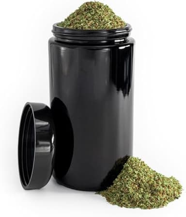 Infinity Jars 500ml (17 fl oz) Airtight UV Glass Jars Odor Blocking, Antistatic, Light Blocking Containers for Herbs, Coffee, Tea & Spices Durable, Refillable & Travel-Friendly Storage