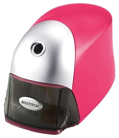 Bostitch Office QuietSharp Executive Heavy Duty Electric Pencil Sharpener for 65% Faster Sharpening and 6X Longer Cutter Life - Colored Pencil Compatible, Pink