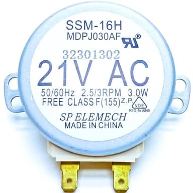 WB26X10038 (SSM-16H MDPJ030AF) Microwave Turntable Motor OEM Replacement for GE & Frigidaire Replaces 5304408980 AP2024962 PS237772 769741 DE31-10172A AH237772 DE31-10172B