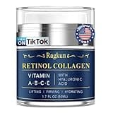 Ragkun Retinol Cream for Face, Collagen Neck Creams for Tightening and Firming, Anti Aging Day & Night Facial Moisturizer for Women & Men, Instant Face Lift Wrinkle Cream 1.7 fl. oz.