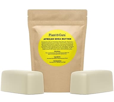 Raw African Shea Butter 2 lbs. Bar 100% Pure Natural Unrefined IVORY - Imported From Ghana - Ideal Moisturizer For Dry Skin, Body, Face And Hair Growth. Great For DIY Soap and Lip Balm Making.