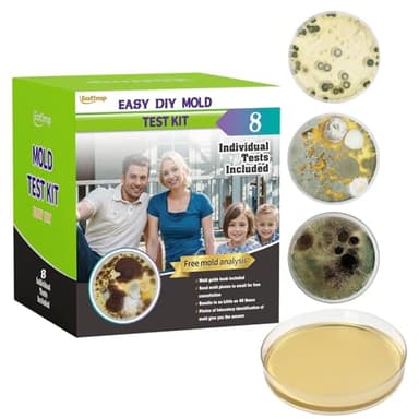 Mold Test Kit for Home Within 8 Individual Tests,DIY Detector at Home,Surface Mold,HVAC,Indoor Air Quality Testing Kits,Black Mold Testing,Includes Detailed Mold Identification Guide and Free Lab