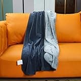 Waterproof Blanket for Bed Couch Sofa, Reversible & Reusable Cat, Dog Blanket Waterproof Washable, Small Water Resistant Blankets, Leakproof (40"x60", Dark Grey/Silver Grey), Ahinahwap