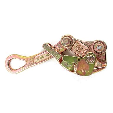 QWORK 2 T Cable Grip Wire Grip Steel Rope Jaw Puller for Wire Rope, Pulling 4408 Lbs