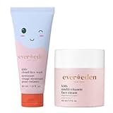 Evereden Kids Cloud Face Wash: Tropical Sorbet, 3.4 fl oz & Kids Face Cream: Cool Peach, 1.7 oz. | Creamy & Fun Skin Care for Kids | Easy-to-Use Kids Face Wash & Cream | Non-toxic Kids Skin Care