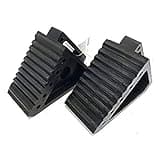MAXXHAUL 70472 Solid Rubber Heavy Duty Black Wheel Chock 2-Pack, 8" x 4" x 6"